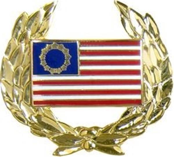 Betsy Ross Flag Wreath Pin