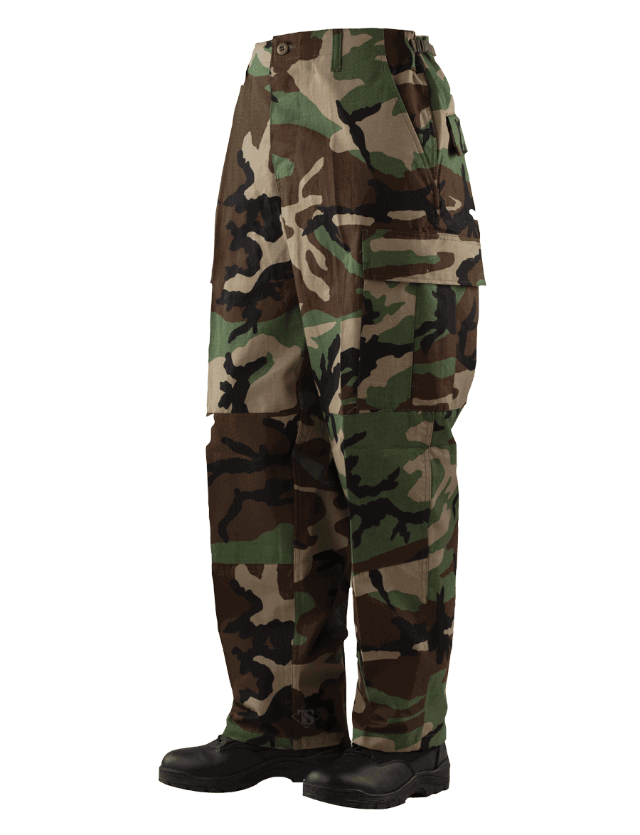 Tru-Spec BDU Pants - 100% Cotton Rip-Stop - Woodland Camo