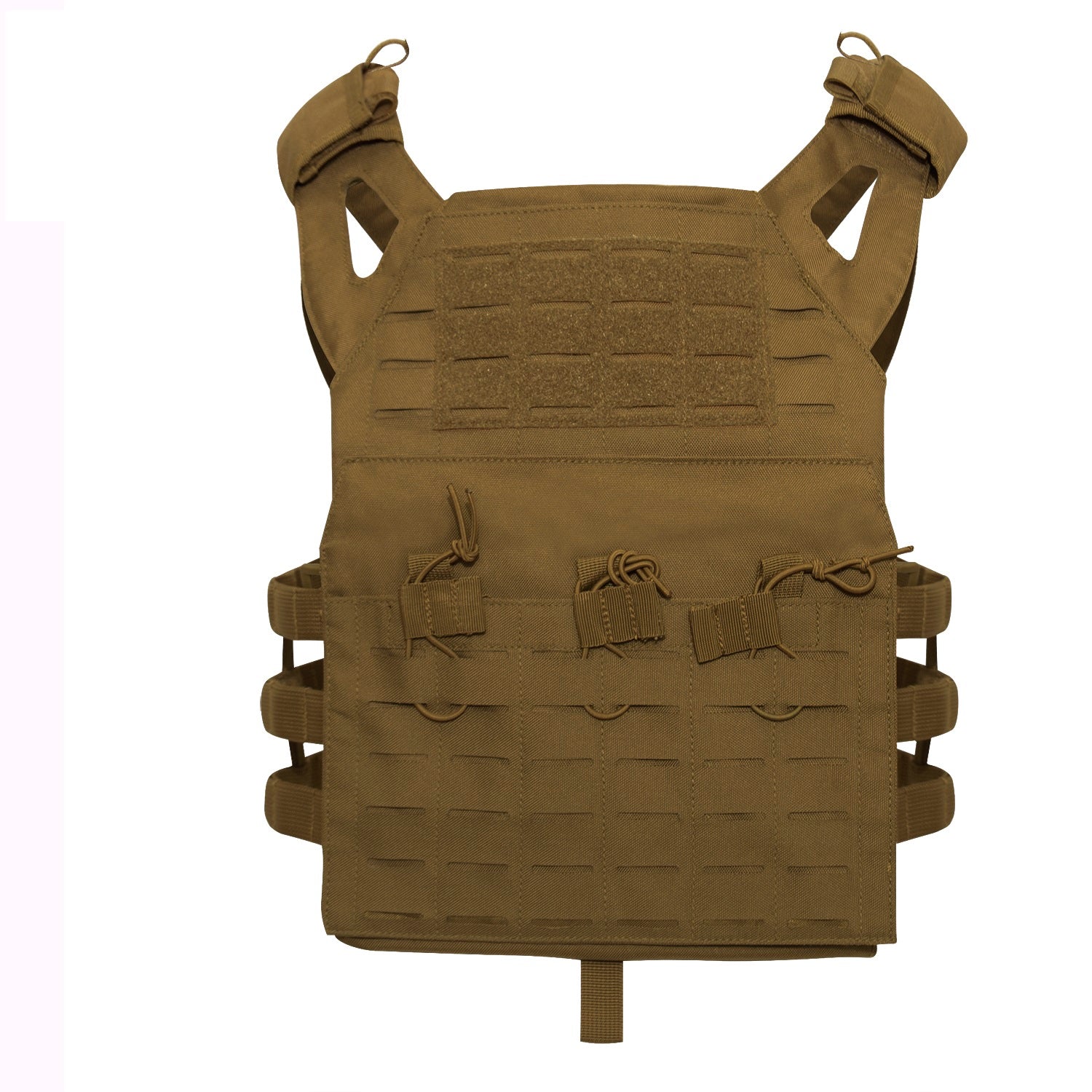 Rothco Laser Cut Lightweight Armor Carrier MOLLE Vest Coyote Brown