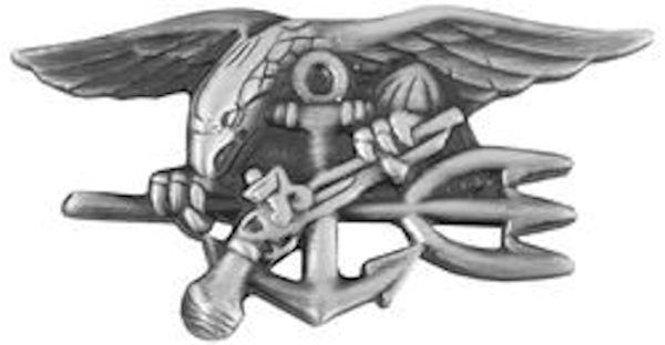navy seal trident black and white