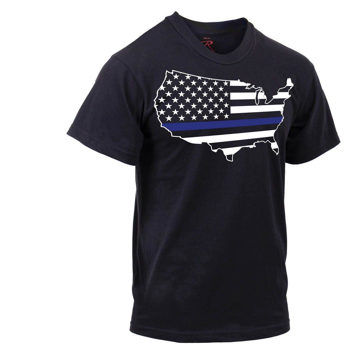 Thin Blue Line America Map T-Shirt