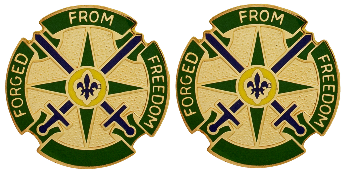 185th Military Police California Army National Guard DUI - 1 PAIR - FORGED FROM FREEDOM