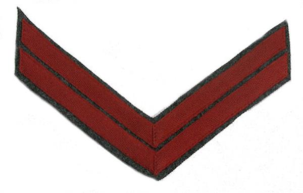 Civil War Confederate Rank Chevron - ARTILLERY
