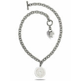 Women's Stainless Steel Heart Bracelet with Weight Plate - Phil 4:13