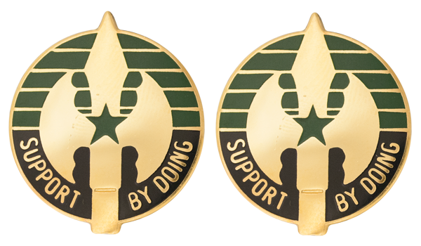 220th Military Police Brigade Unit Crest DUI - 1 Pair - SUPPORT BY DOING