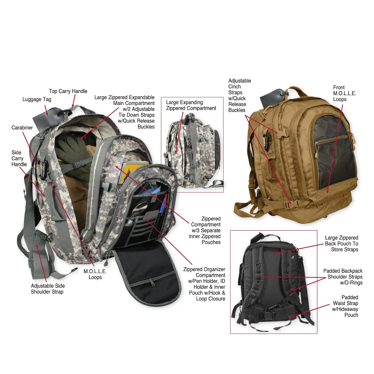 Rothco Move Out Tactical Travel Backpack