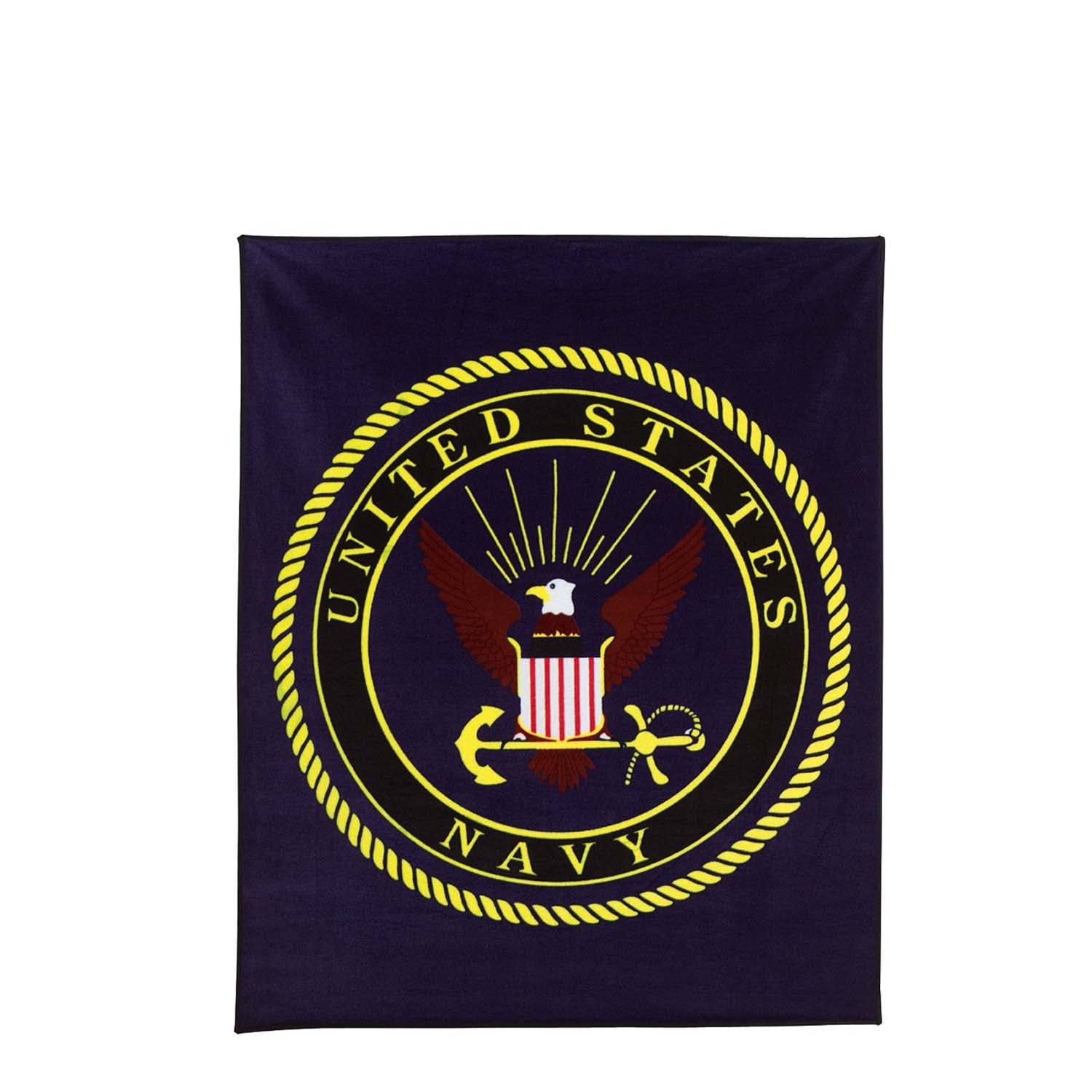 Rothco Military Insignia Fleece Blankets - Navy