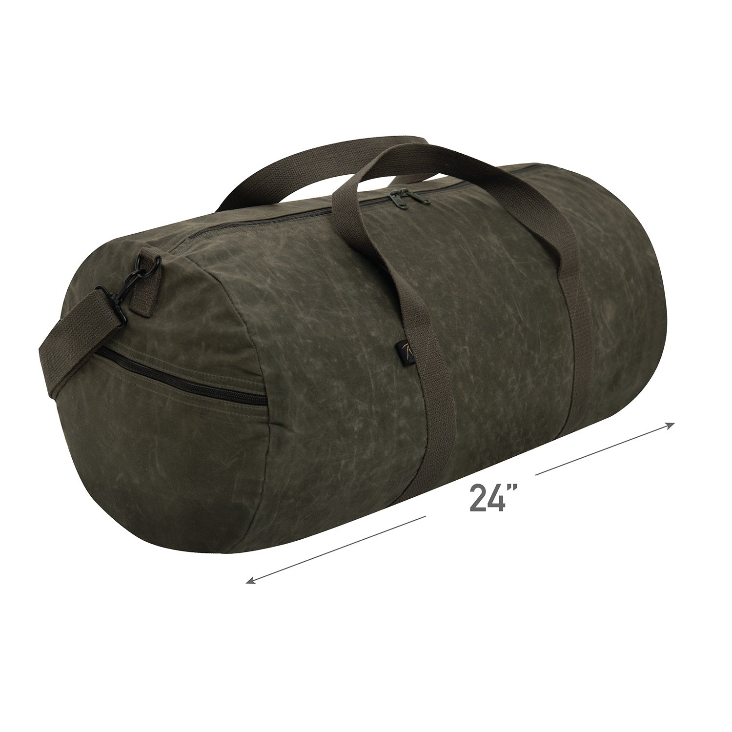 Rothco Waxed Canvas Shoulder Duffle Bag - 24 Inch Olive Drab