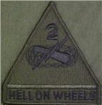 2nd Armored Division Subdued Patch - Army BDU Subdued CLOSEOUT Buy Now and Save !