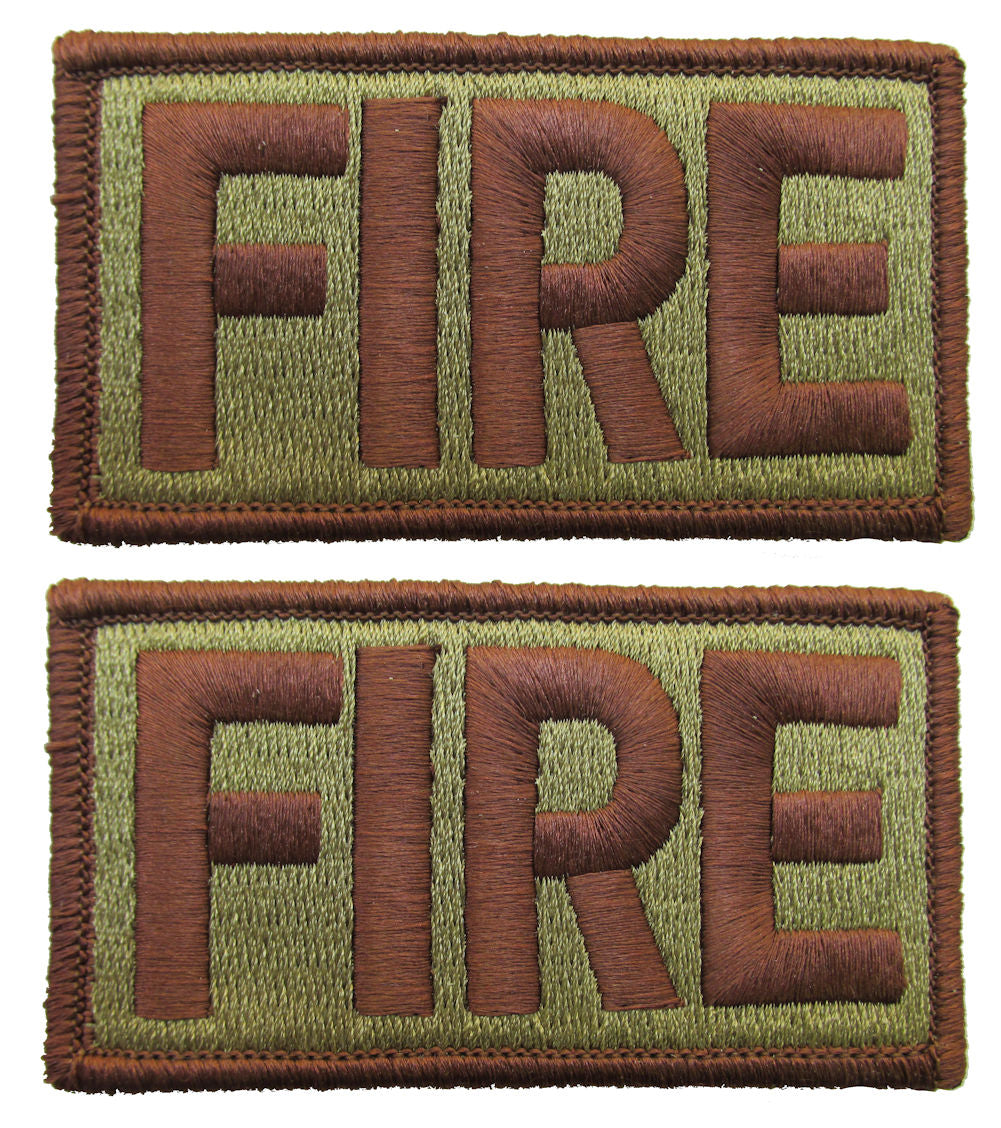 2 Pack of Air Force FIRE OCP Patch Spice Brown - Fire Fighters