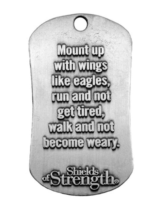 Air Force Veteran Dog Tag Necklace - Isaiah 40:31