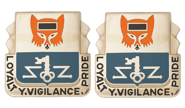 302nd Military Intelligence Battalion Unit Crest DUI - 1 Pair - LOYALTY, VIGILANCE, PRIDE