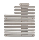 Ribbon Bar Holder No Gap - Staggered Right - 31 Ribbons