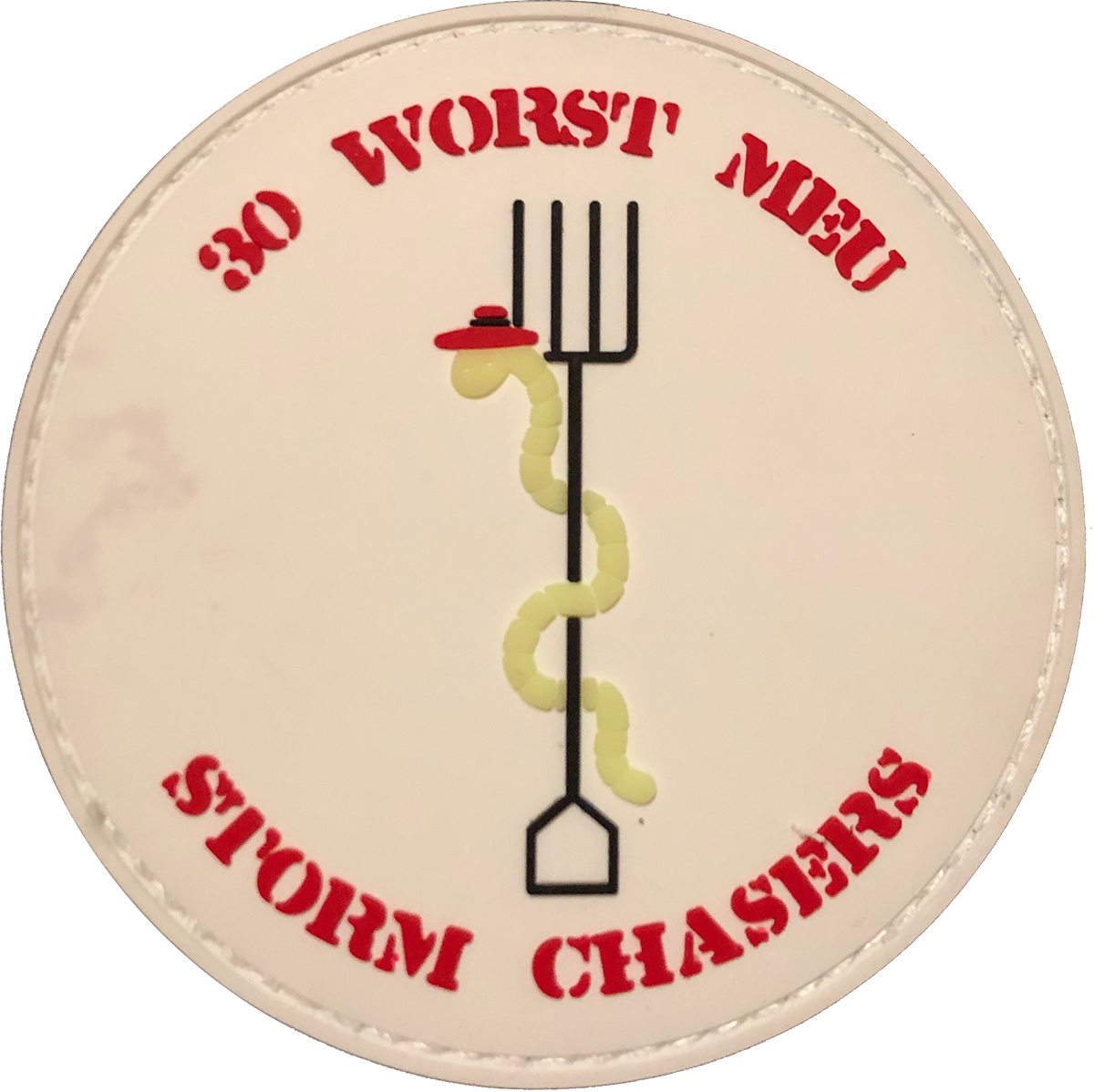 30th Worst MEU Storm Chasers PVC USMC Patch - with HOOK Fastener - CLEARANCE!