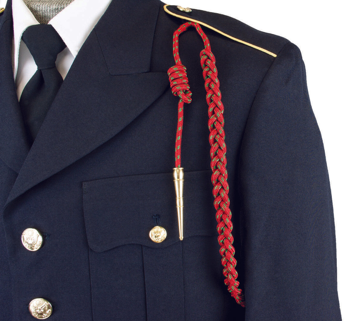 U.S. Army Fourragere - NEW - BELGIAN WWII Shoulder Cord with Tip