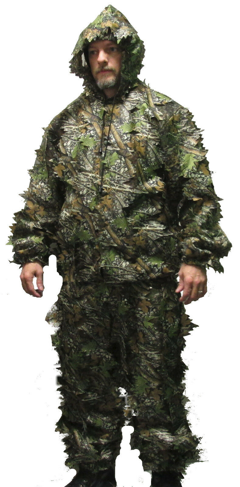 Adult Size XXS - 3D Camouflage Ghillie Suit - FOREST LEAF Camo