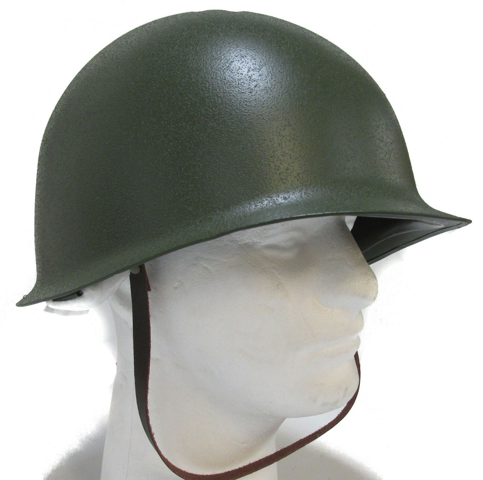 Reproduction U.S. M1 Helmet with Woodland Camo Cover and Band