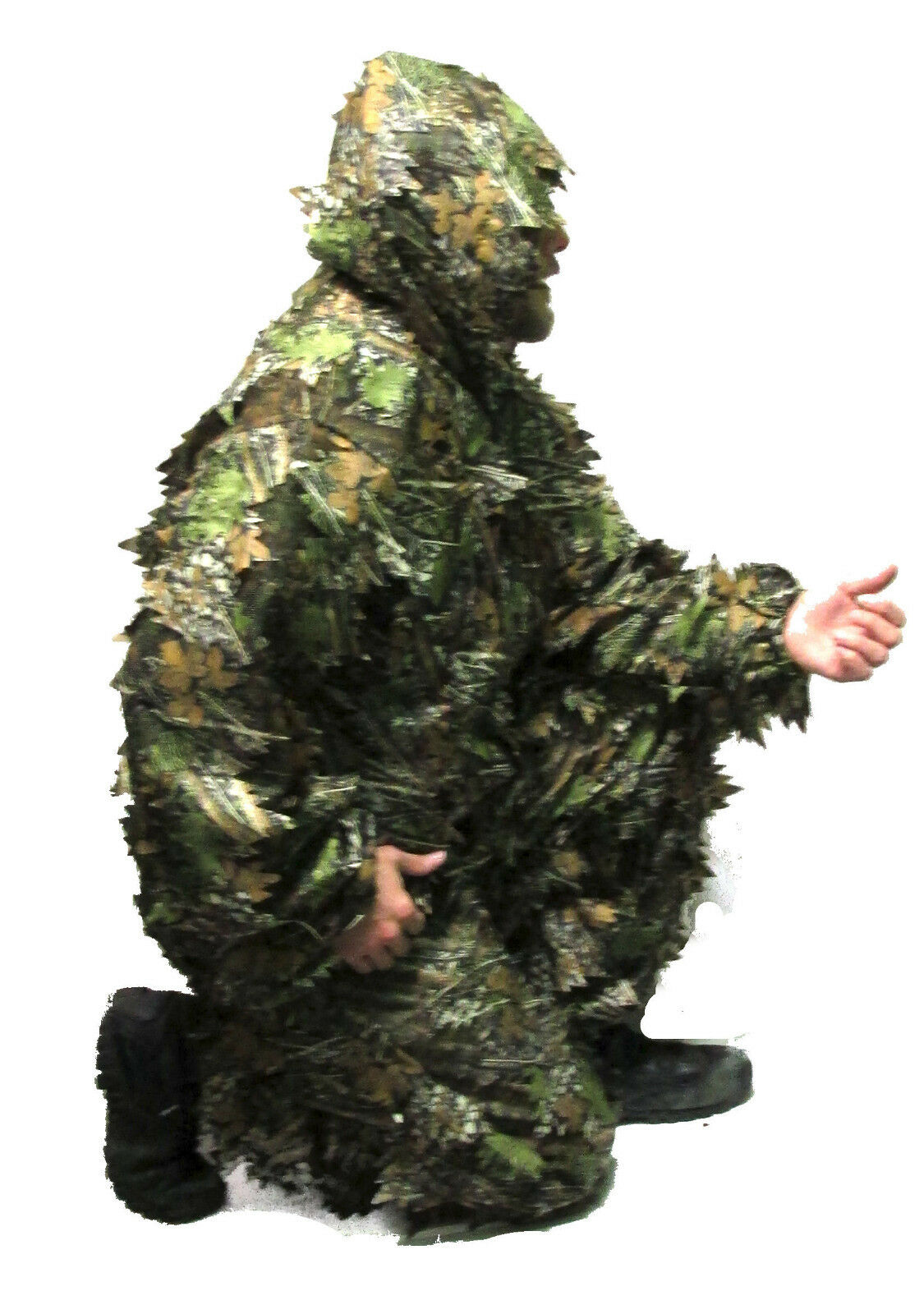 Adult Size XXS - 3D Camouflage Ghillie Suit - FOREST LEAF Camo