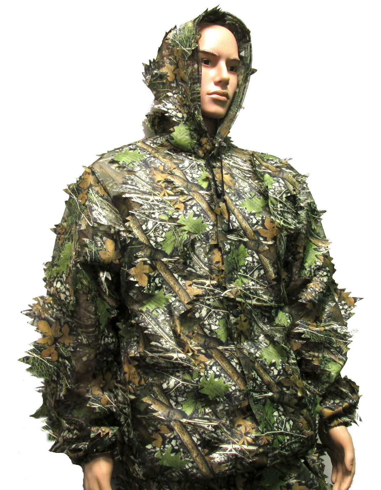 Adult Size XXS - 3D Camouflage Ghillie Suit - FOREST LEAF Camo