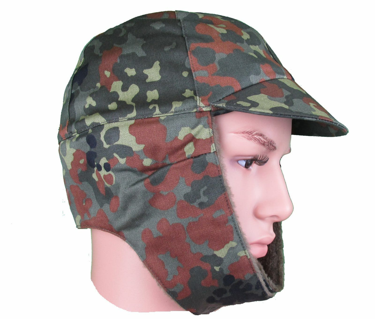 German Army Bundeswehr Winter Cap Flecktarn Camo - NEW European Military Surplus