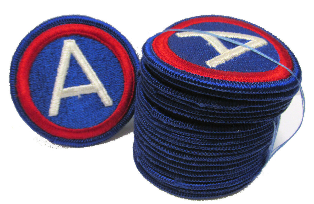 Lot of 10 - 1980s Vintage Military Surplus - 3rd Army Division Patch Full Color