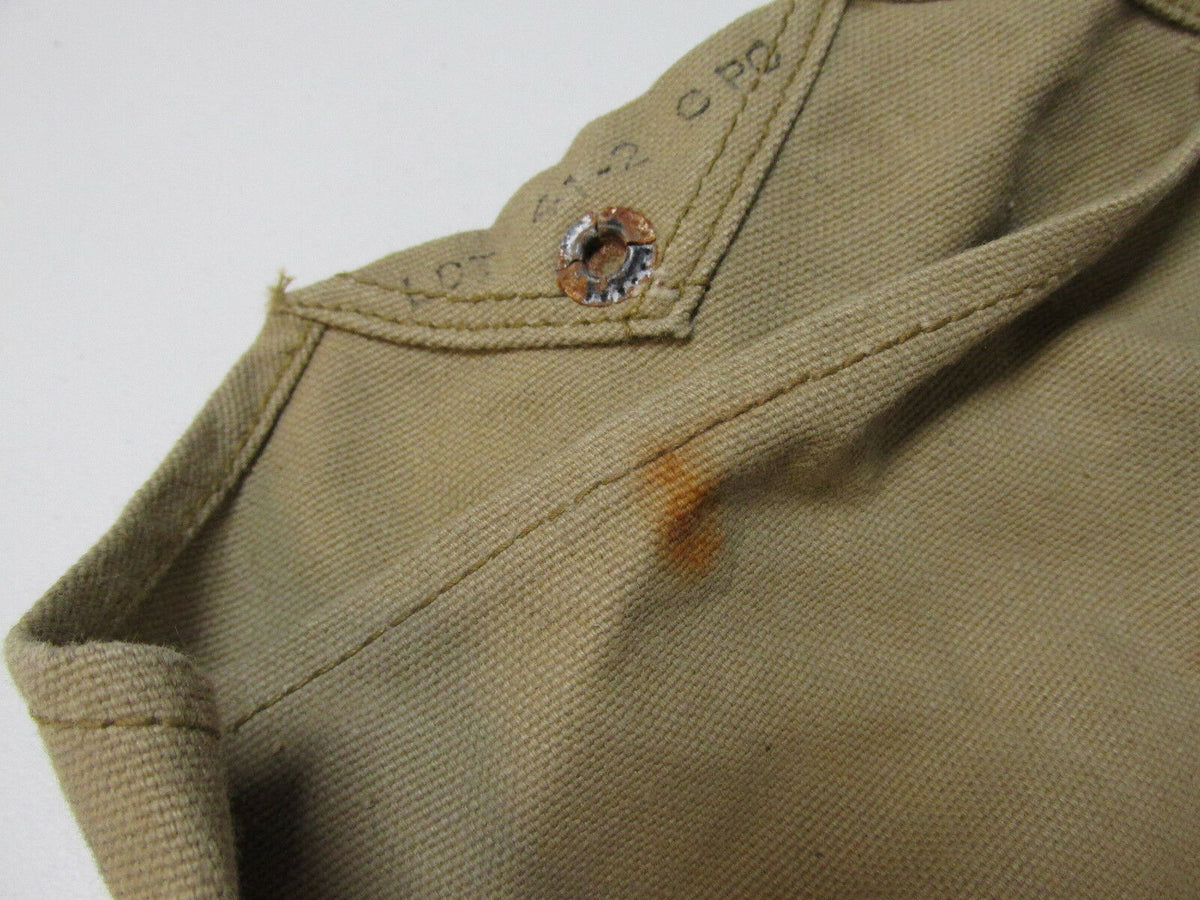 Vintage WWII U.S. NonCombatant Gas Mask Bag M1A2-1-1 -Military Surplus Cloth Bag