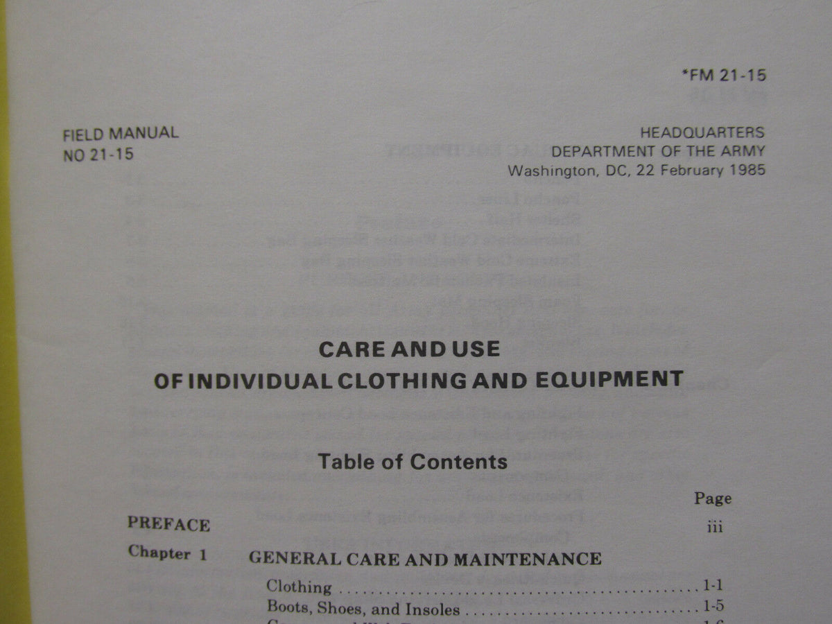 2 Military Manuals Set - Care Use Individual Equipment & Hot Weather Clothing
