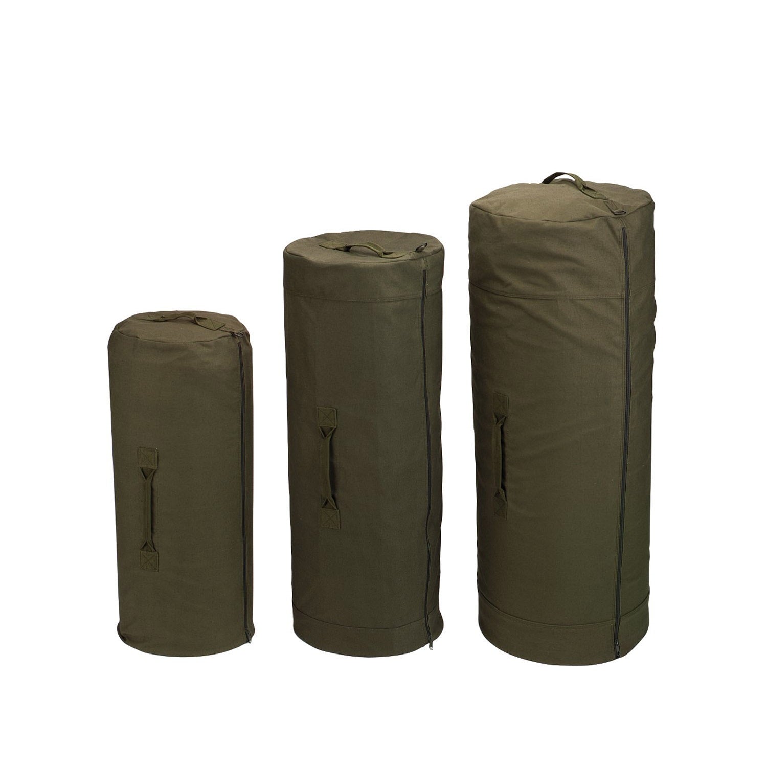 ROTHCO Canvas Duffle Bag With Side Zipper