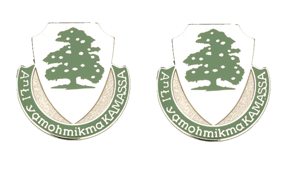 348th Regiment Unit Crest DUI - 1 Pair - ANLI YAMOHMIKMA KAMASSA