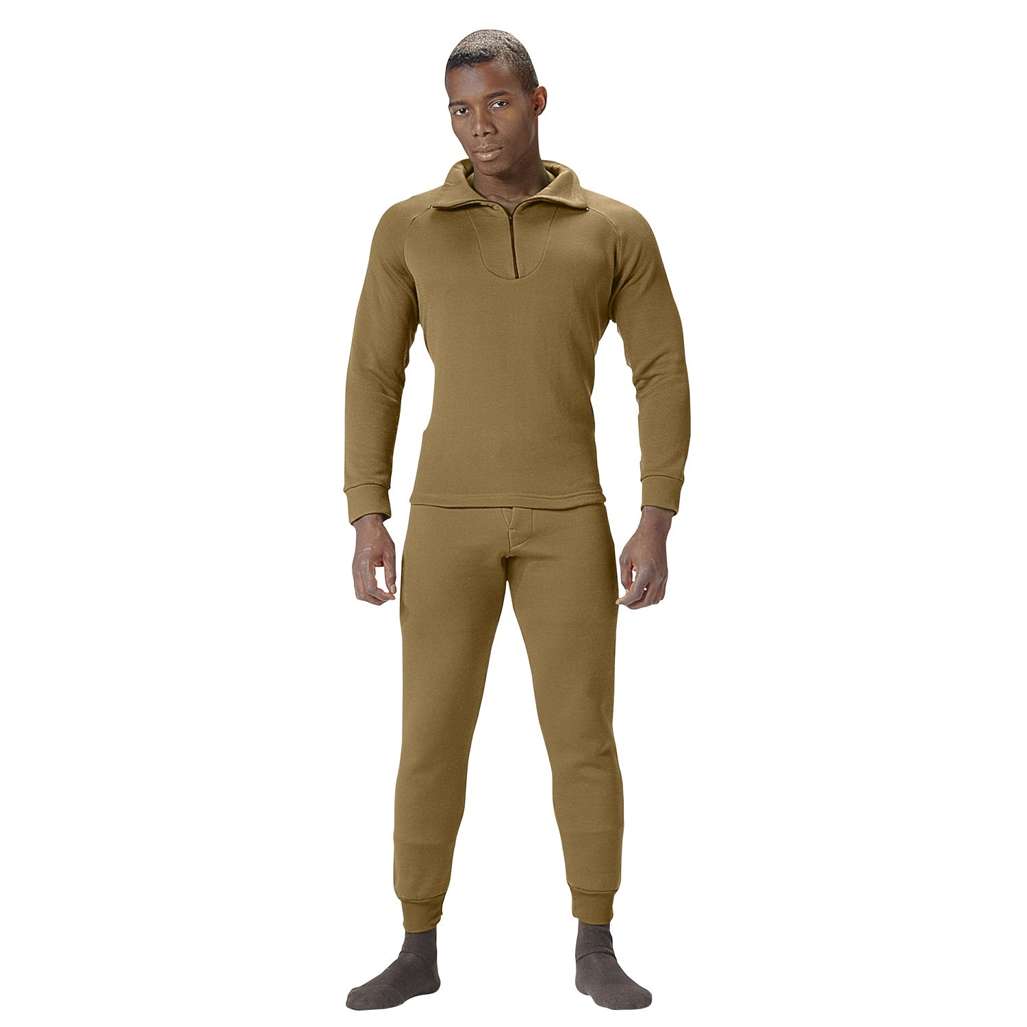 Rothco ECWCS Poly Zip Collar Shirts Coyote Brown