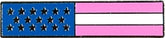American Flag Pin with Pink Stripes
