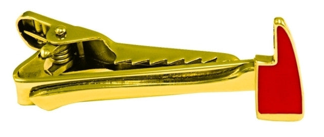 Fire Dept Axe Tie Bar - Enameled Tie Clip
