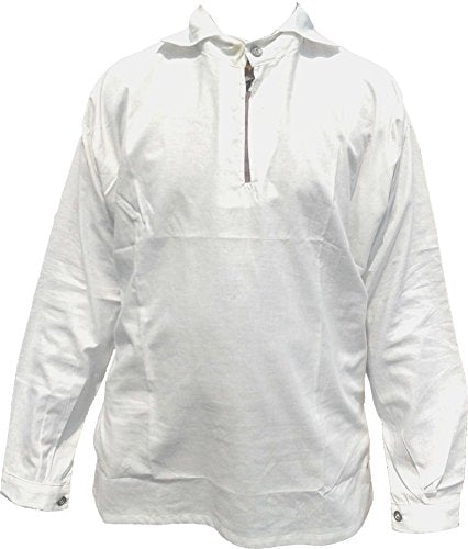Revolutionary War Era Bleached Cotton Shirt Replica - WHITE