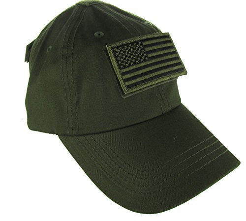 Tactical Cap Package with U.S. Flag Patch and Personalized Name Tape - Various Colors