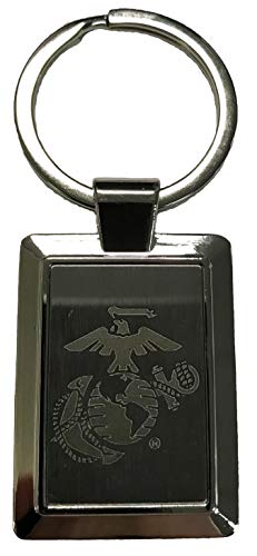Eagle, Globe and Anchor Logo Laser Etched Key Chain
