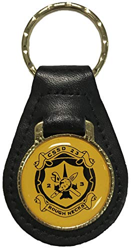 Rough Necks on Leather Key Fob