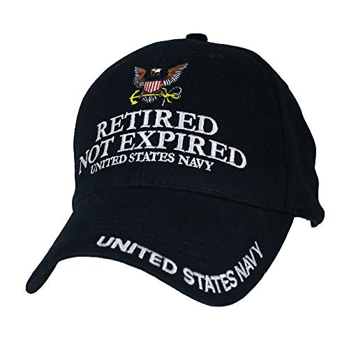 Eagle Crest Us Navy Retired Not Expired Baseball Cap Navy Blue