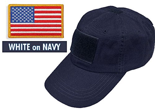 Tactical Cap Package with U.S. Flag Patch and Personalized Name Tape - Various Colors