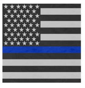 Rothco Thin Blue Line Flag Bandana 22" x 22"