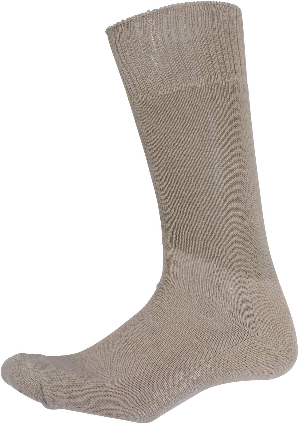 Military Cushion Sole Socks - Made in U.S.A. - Tan  CLOSEOUT Buy Now and Save