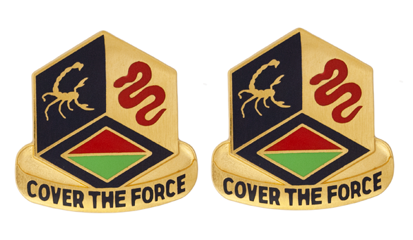 460th Chemical Brigade Unit Crest - Pair - COVER THE FORCE