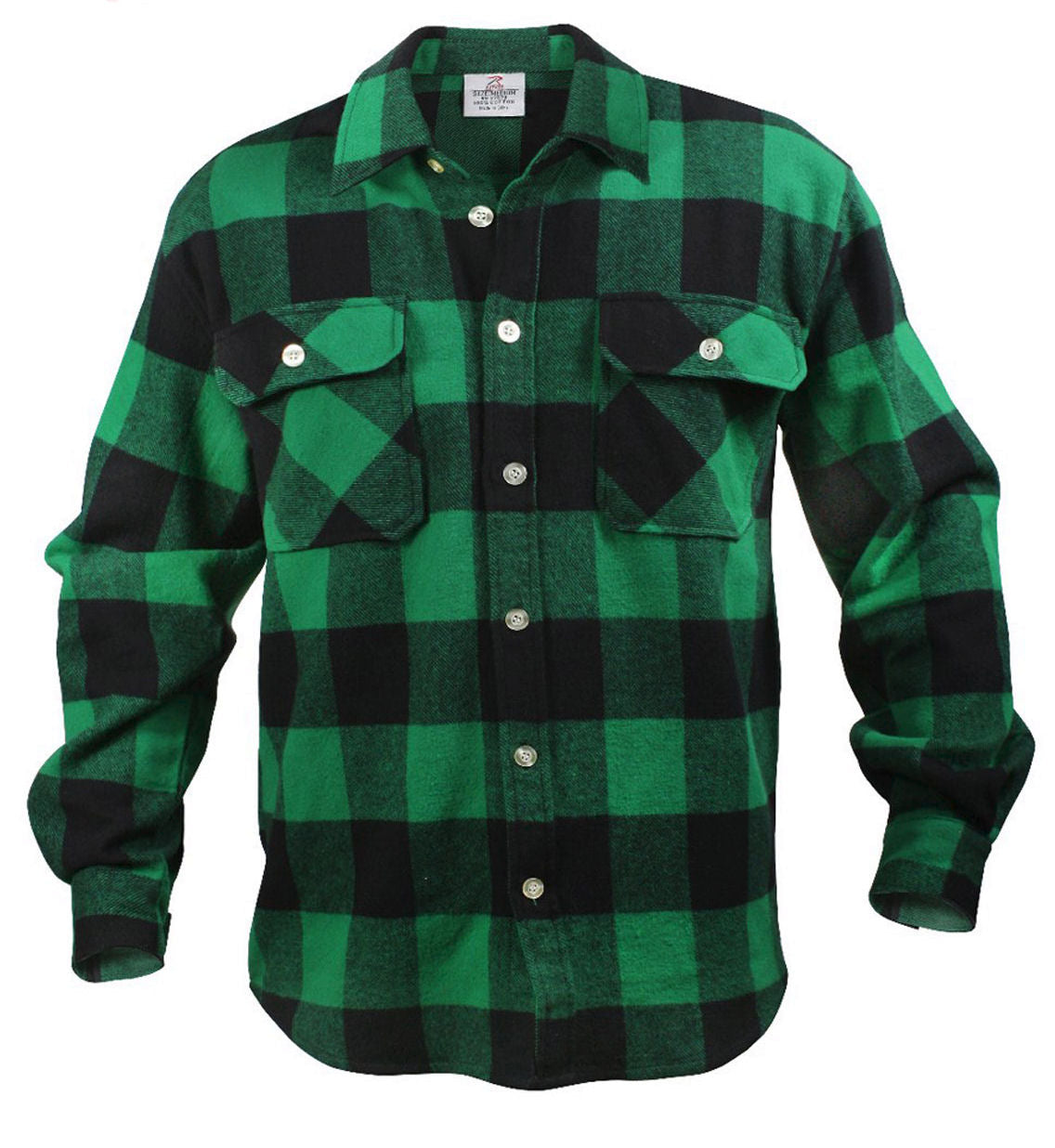 OLIVE DRAB HEAVYWEIGHT SOLID FLANNEL SHIRT