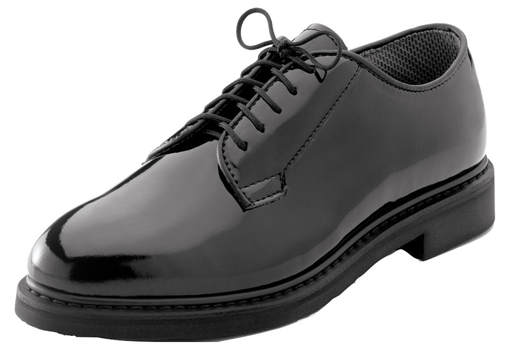 military dress shoes leather sole Rothco Military Uniform Oxford Leather Shoes 4 / Regular