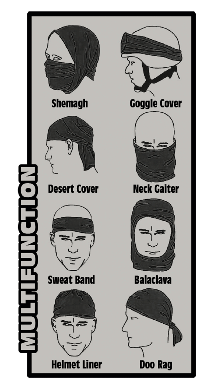 5ive Star Gear Multi-Function Neck Gaiter - 2 PACK
