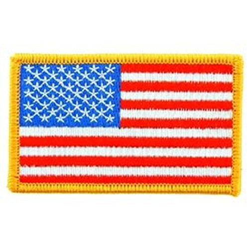 Eagle Emblems Pm0113 Patch-flag USA, Rect.gold (2x3-1/4)