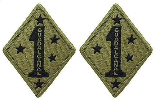 1st Marine Division OCP Patch - U.S. Army Patch GUADALCANAL  - 2 PACK