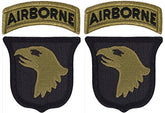 101st Airborne Division OCP Patch - U.S. Army Patch with Airborne Tab  - 2 PACK