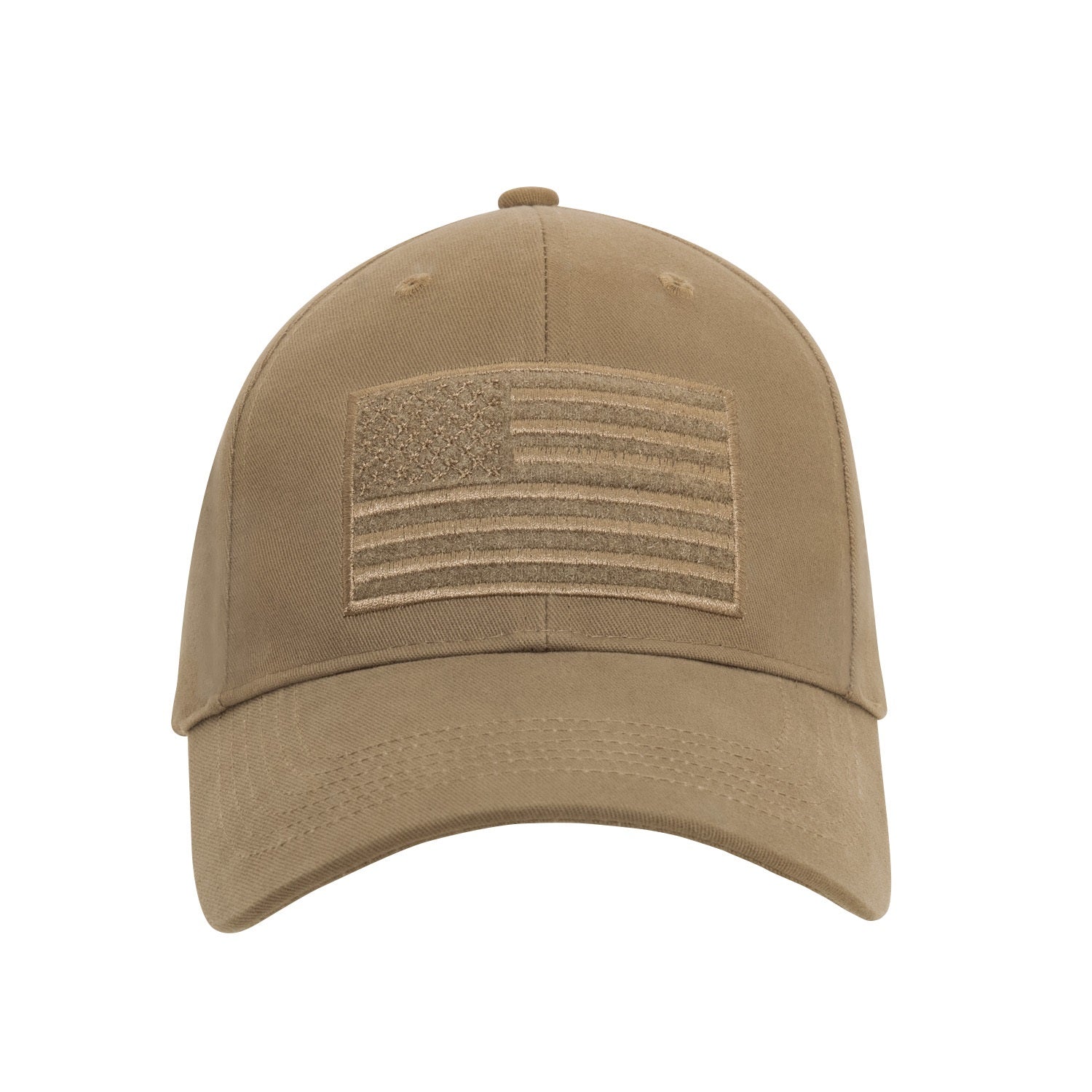 Rothco Hook & Loop U.S. Flag Low Profile Cap Coyote Brown