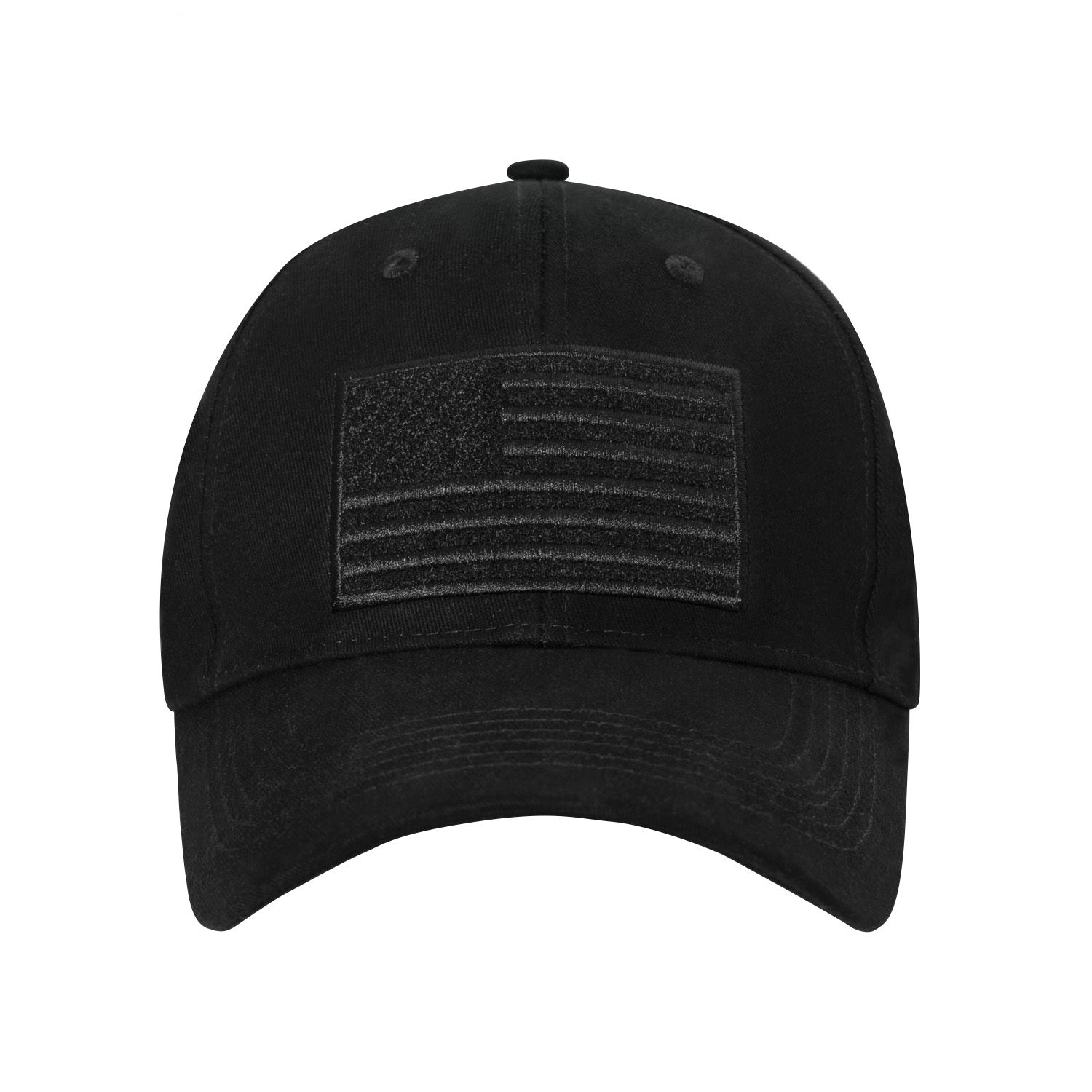 Rothco Hook & Loop U.S. Flag Low Profile Cap Black