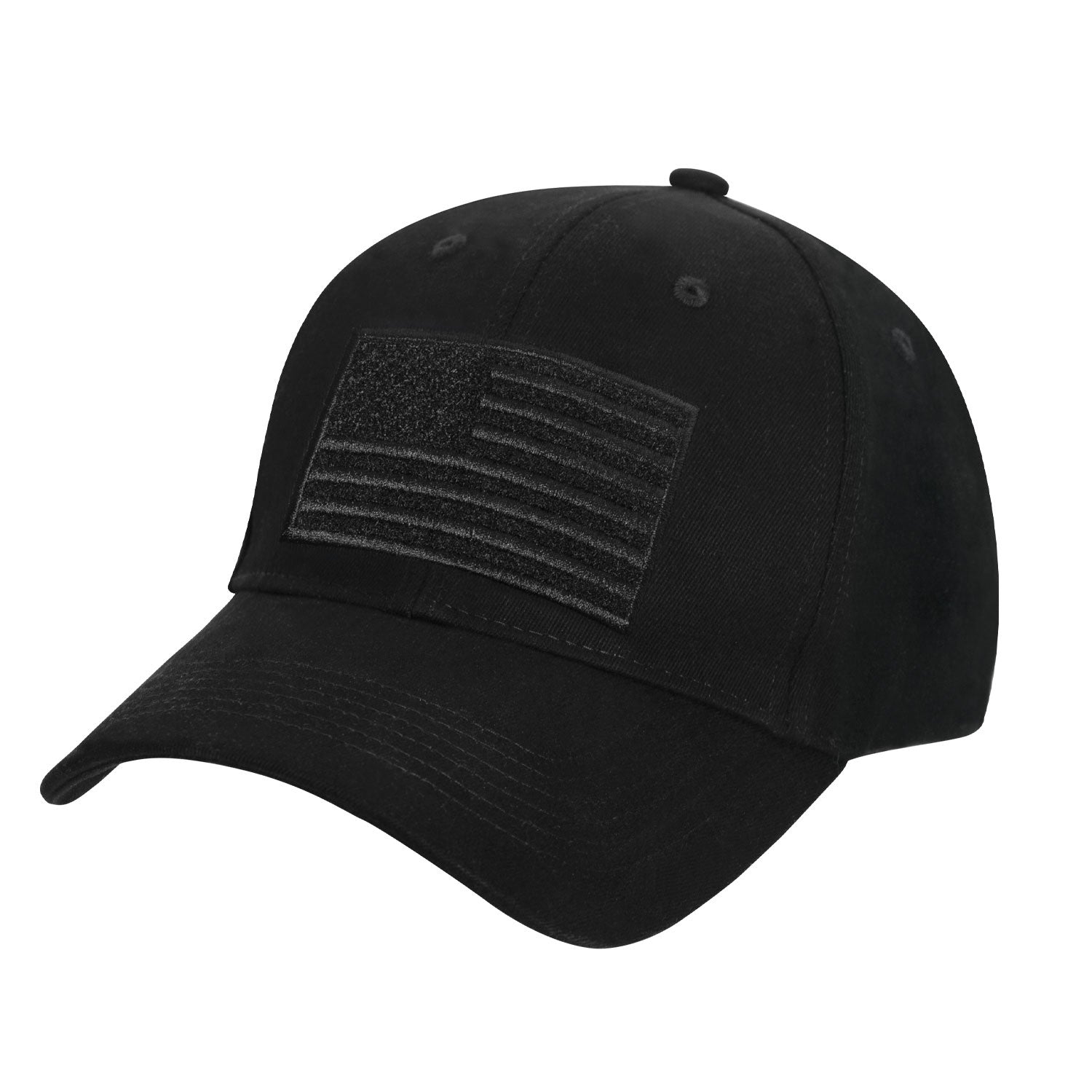 Rothco Hook & Loop U.S. Flag Low Profile Cap Black